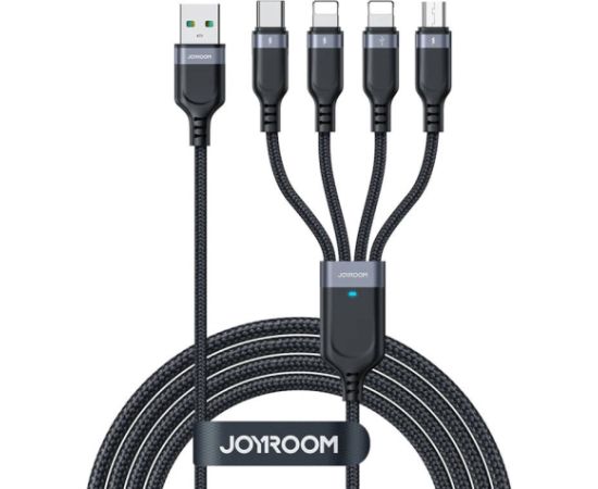 USB  data cable Joyroom  S-1T4018A18 4in1 USB-C / Lightning / 3.5A /1.2m  (black)