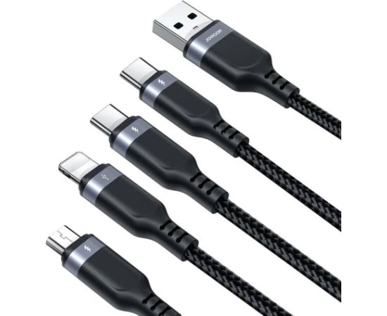 USB cable Joyroom S-1T4018A18, 4 in 1, 3.5A/Cable 1,2m (black)