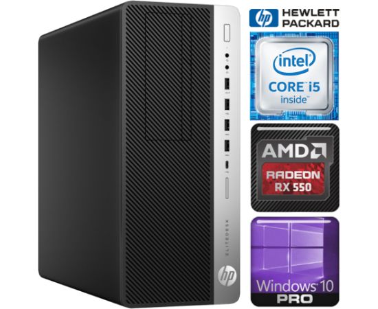 HP 800 G3 Tower i5-7500 8GB 128SSD M.2 NVME+2TB RX550 4GB WIN10Pro