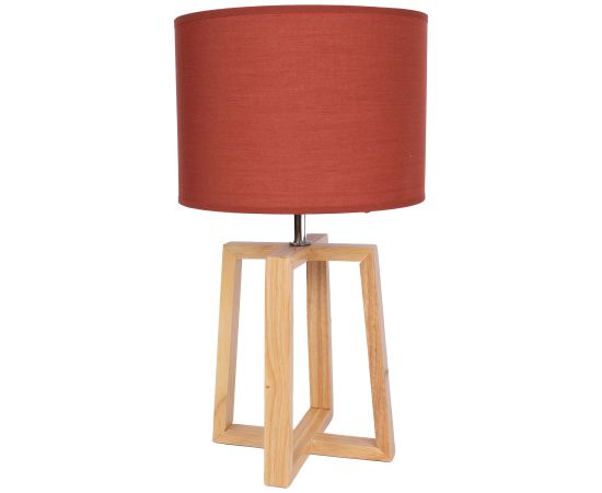 Table lamp WOODEN H44,5cm, red