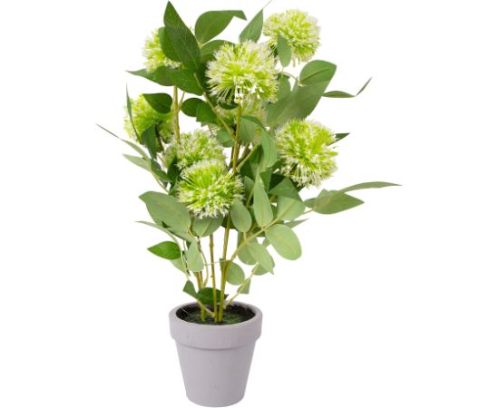 Artificial flower GREENLAND in pot with white blossoms