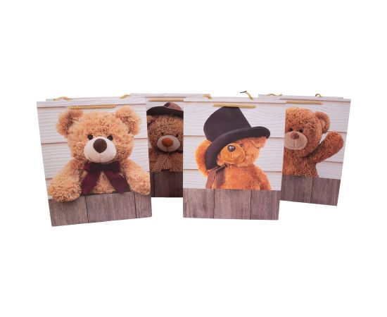 Gift bag TEDDY, 26x32x12cm, mix