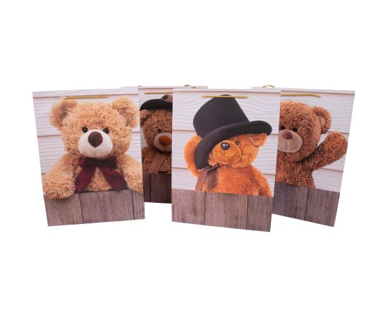 Gift bag TEDDY, 31x42x12cm, mix