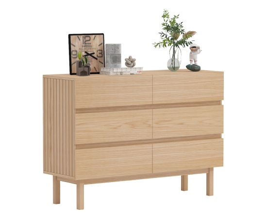 Sideboard SUNNY 120x40xH85cm, melamine oak