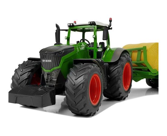 Import Leantoys Large Tractor with Trailer 80 cm Bale Siana Remote Control 2.4G