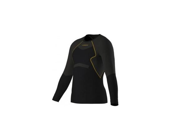 La Sportiva Termo krekls WOOL40 Aero Longsleeve M L Black/Yellow