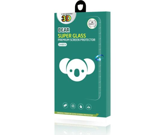 Fusion Accessories Reals Bear Super Hard glass aizsargstikls pilnam ekrānam Xiaomi Redmi A1 | A2 melns