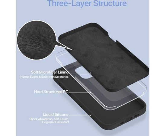 Mocco Liquid Silicone Soft Back Case Aizmugurējais Silikona Apvalks Priekš Apple iPhone 11 Pro Max Melns