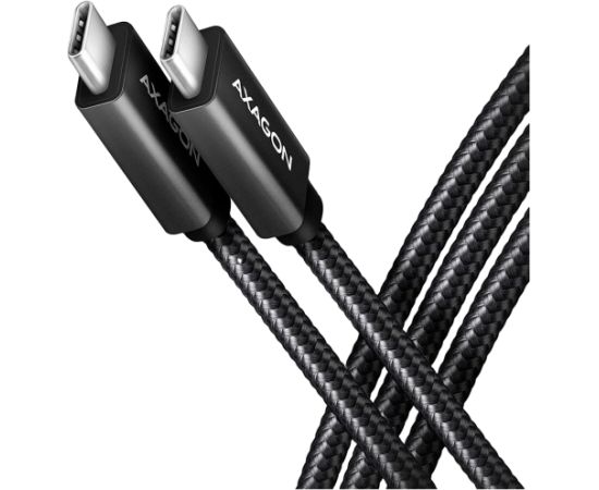 Axagon Data and charging USB 480Mbps cable length 1 m. PD 240W, 5A. Black braided.