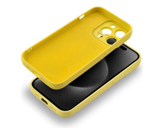 Fusion Softy izturīgs silikona aizsargapvalks Apple iPhone 14 Pro dzeltens