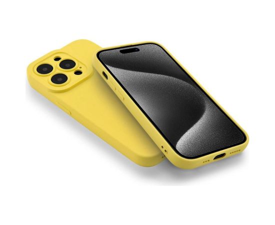 Fusion Softy izturīgs silikona aizsargapvalks Apple iPhone 14 Pro dzeltens