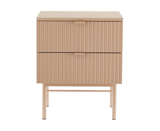 Night stand SEQUENCE with 2-drawers 45x40xH55cm, 3D cappuccino
