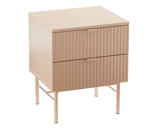 Night stand SEQUENCE with 2-drawers 45x40xH55cm, 3D cappuccino