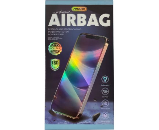 Tempered glass 18D Airbag Shockproof Apple iPhone 15 black