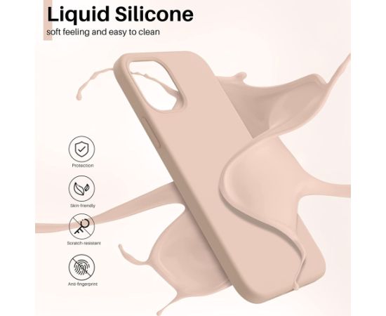 Чехол Liquid Silicone 1.5mm Apple iPhone 15 Plus розовый