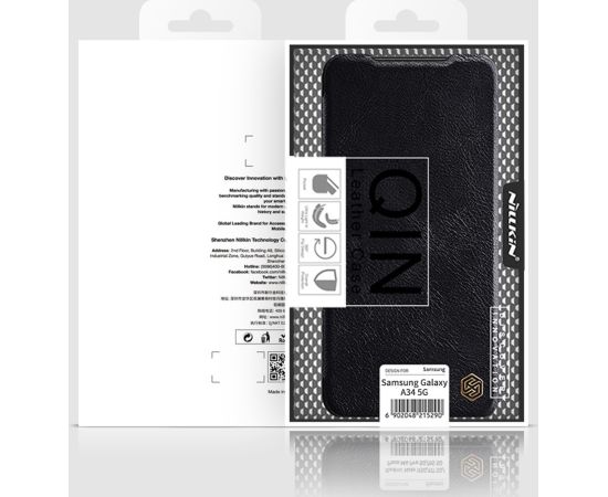 Чехол Nillkin Qin Leather Samsung A346 A34 5G черный