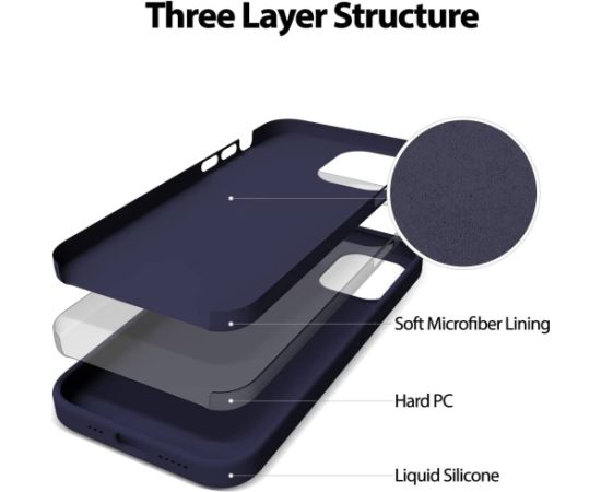 Чехол Mercury Silicone Case Apple iPhone 15 Pro Max темно синий