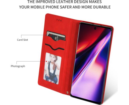 Чехол "Business Style" Xiaomi Redmi Note 12S красный