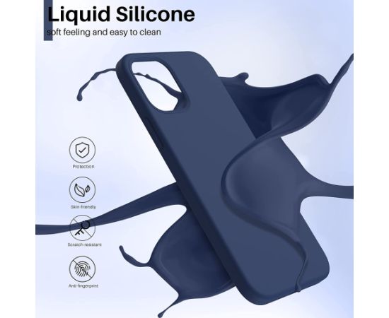 Case Liquid Silicone 1.5mm Apple iPhone 14 Plus dark blue