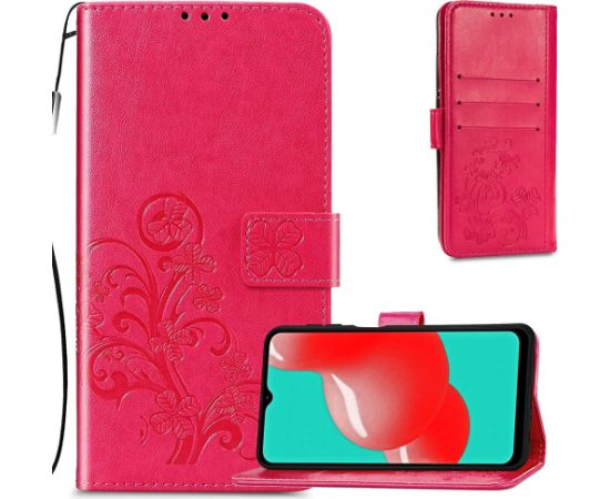 Case Flower Book Samsung A145 A14 4G/A146 A14 5G rose-red