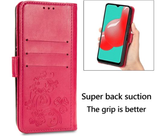 Case Flower Book Samsung A145 A14 4G/A146 A14 5G rose-red