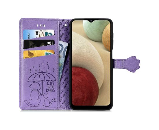 Case Cat-Dog Samsung A145 A14 4G/A146 A14 5G purple