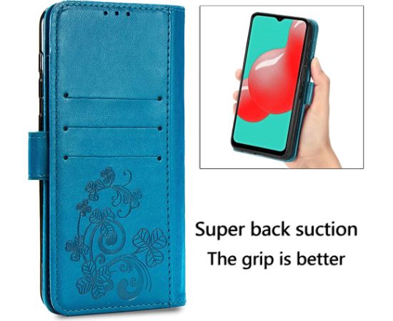 Case Flower Book Samsung A135 A13 4G blue