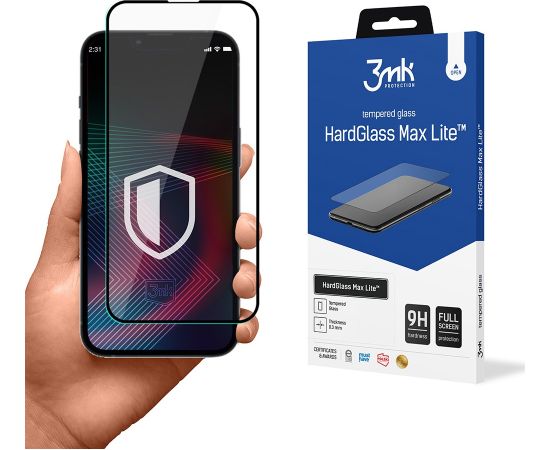 Tempered glass 3mk Hard Glass Max Lite Samsung G991 S21 5G black