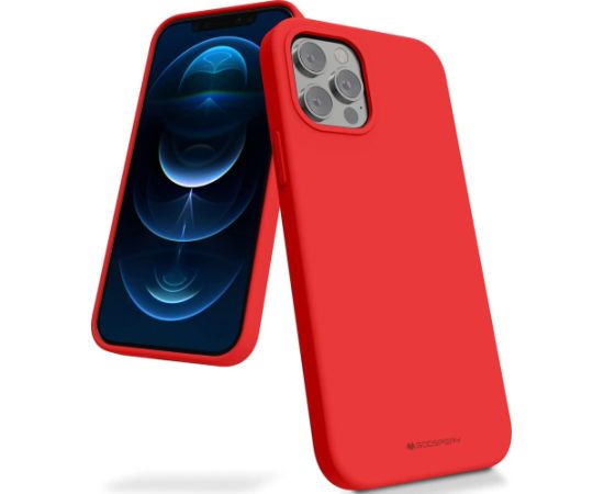 Case Mercury Silicone Case Samsung G991 S21 5G red