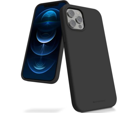 Чехол Mercury Silicone Case Apple iPhone 12 Pro Max черный