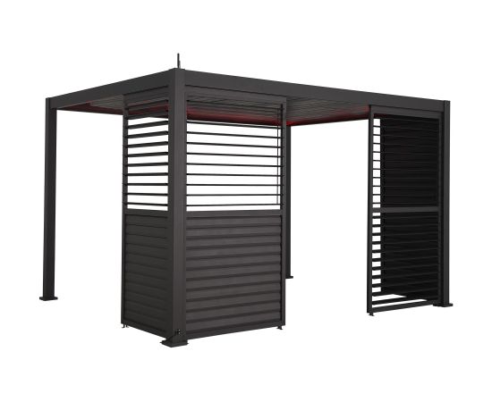 Adjustable louvers wall for gazebo MIRADOR-111 3m, dark grey