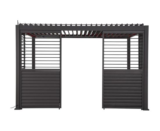 Adjustable louvers wall for gazebo MIRADOR-111 3m, dark grey