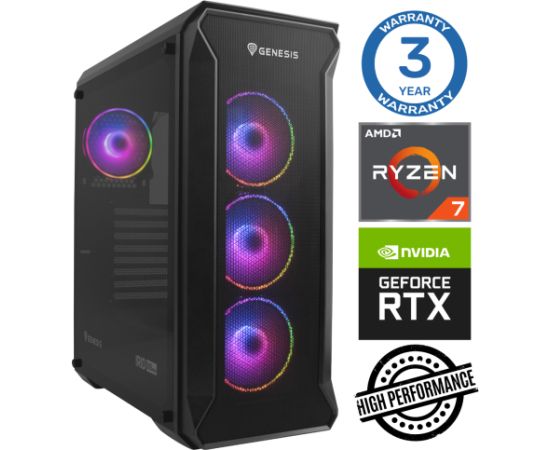 INTOP Ryzen 7 5700X 32GB 500SSD M.2 NVME RTX4060Ti 8GB no-OS