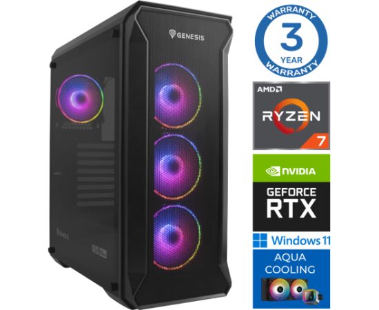 INTOP AQUA Ryzen 7 7700X 64GB DDR5 500SSD M.2 NVME RTX4070 12GB WIN11Pro