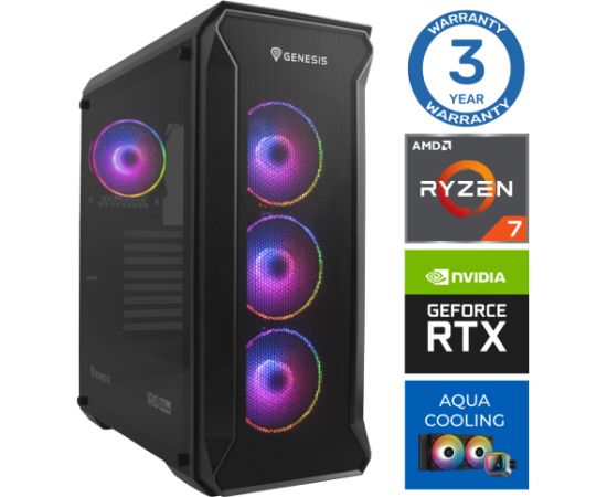 INTOP AQUA Ryzen 7 7700X 64GB DDR5 500SSD M.2 NVME RTX4070 12GB no-OS