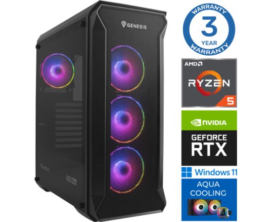 INTOP AQUA Ryzen 5 7600X 64GB DDR5 500SSD M.2 NVME RTX4070 12GB WIN11Pro