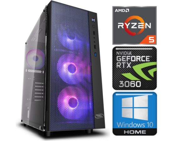 INTOP Ryzen 5 5600X 8GB 480SSD M.2 NVME RTX3060 12GB WIN10