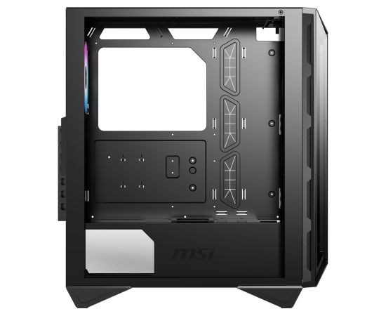 MSI MPG GUNGNIR 110R Mid Tower Gaming Computer Case Black, USB 3.2 Gen2 Type C, 4x 120mm ARGB Fan, Mystic Light Sync, 1 to 6 ARGB Control board, 2x Tempered Glass Panels, ATX, mATX, mini-ITX