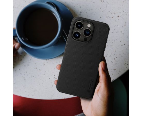 Nillkin Super Frosted PRO Back Cover for Apple iPhone 15 Pro Black (Without Logo Cutout)