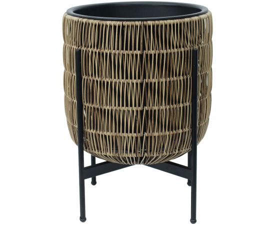 Кашпо WICKER с основанием 38x38xH49cm, светло-коричневый