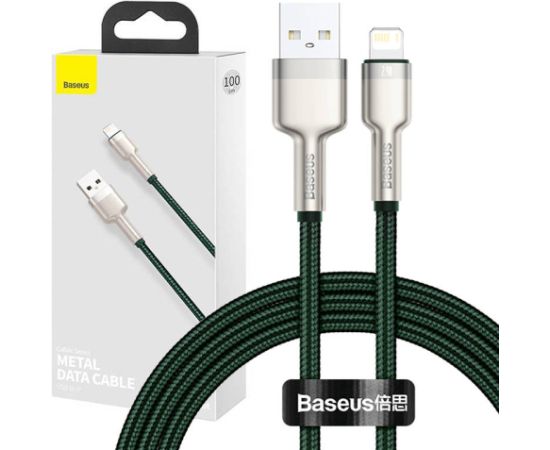 USB cable for Lightning Baseus Cafule, 2.4A, 1m (green)