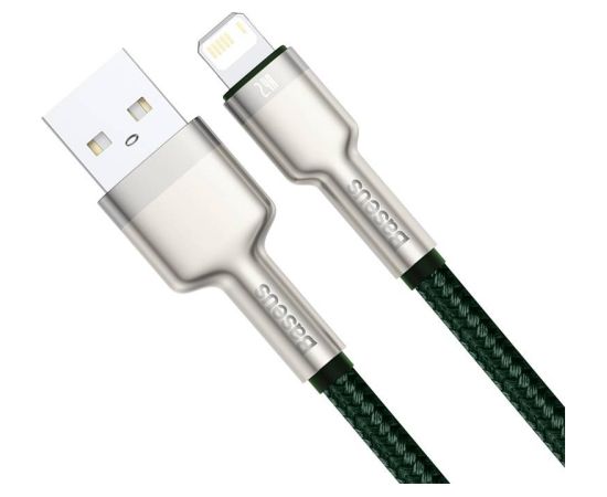 USB cable for Lightning Baseus Cafule, 2.4A, 1m (green)