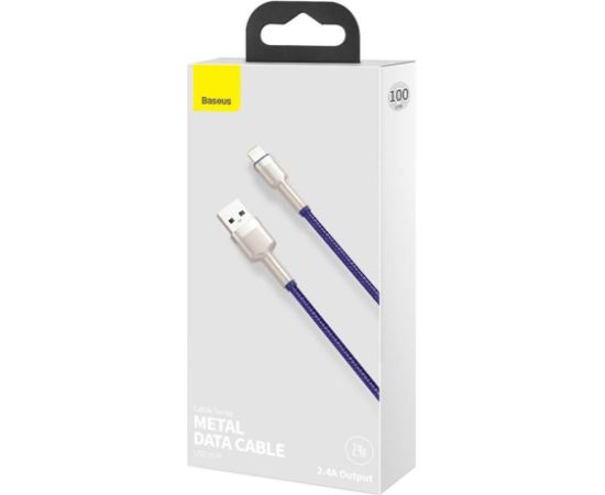 USB cable for Lightning Baseus Cafule, 2.4A, 1m (purple)