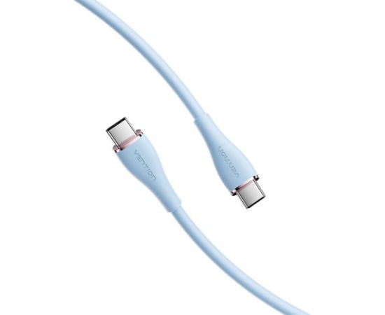 USB-C 2.0 to USB-C 5A Cable Vention TAWSF 1m Light Blue Silicone