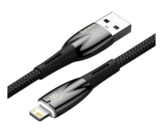 USB cable for Lightning Baseus Glimmer Series, 2.4A, 1m (Black)