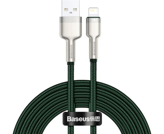 USB cable for Lightning Baseus Cafule, 2.4A, 2m (green)