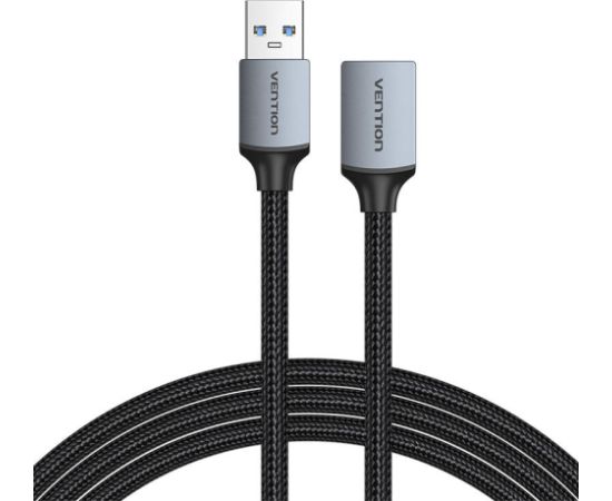 Extension Cable USB 3.0, male USB to female USB-A, Vention 2m (Black)