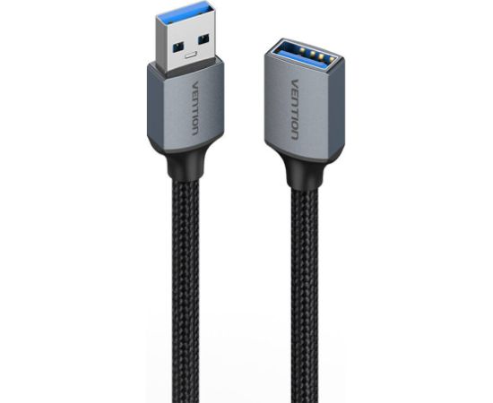 Extension Cable USB 3.0, male USB to female USB-A, Vention 2m (Black)