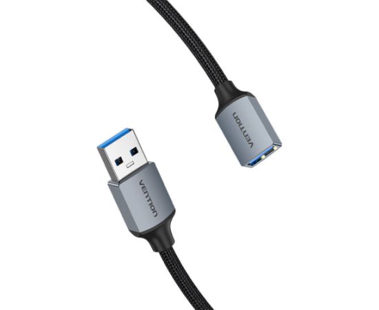 Extension Cable USB 3.0, male USB to female USB-A, Vention 2m (Black)