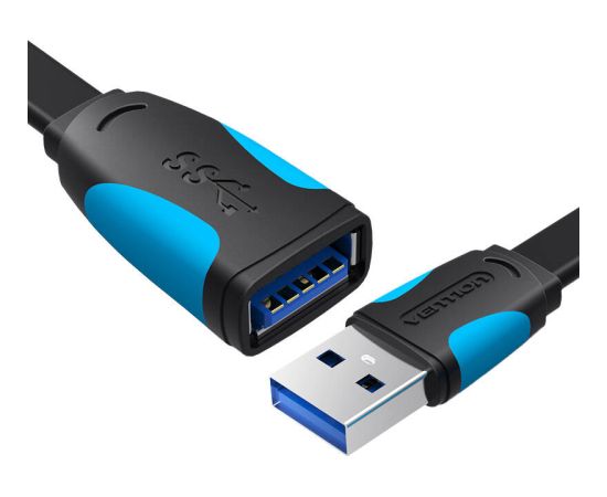 Flat USB 3.0 extender Vention VAS-A13-B200 2m Black